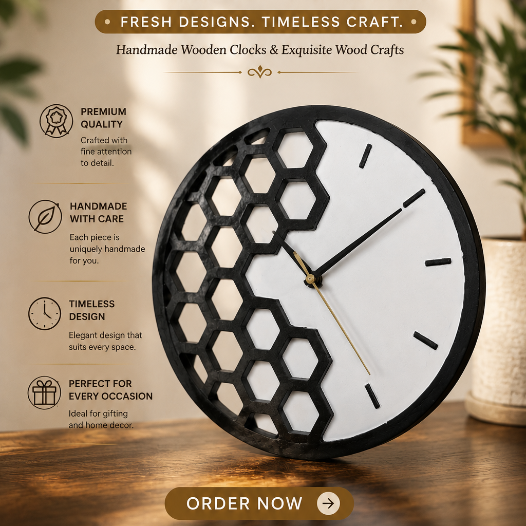 Wooden Wall Clock