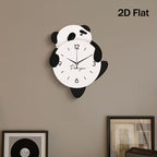 cartoon adorable panda Acrylic Wall Clock