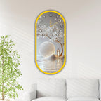 Decorative acrylic wall clock for luxury dining and living rooms
