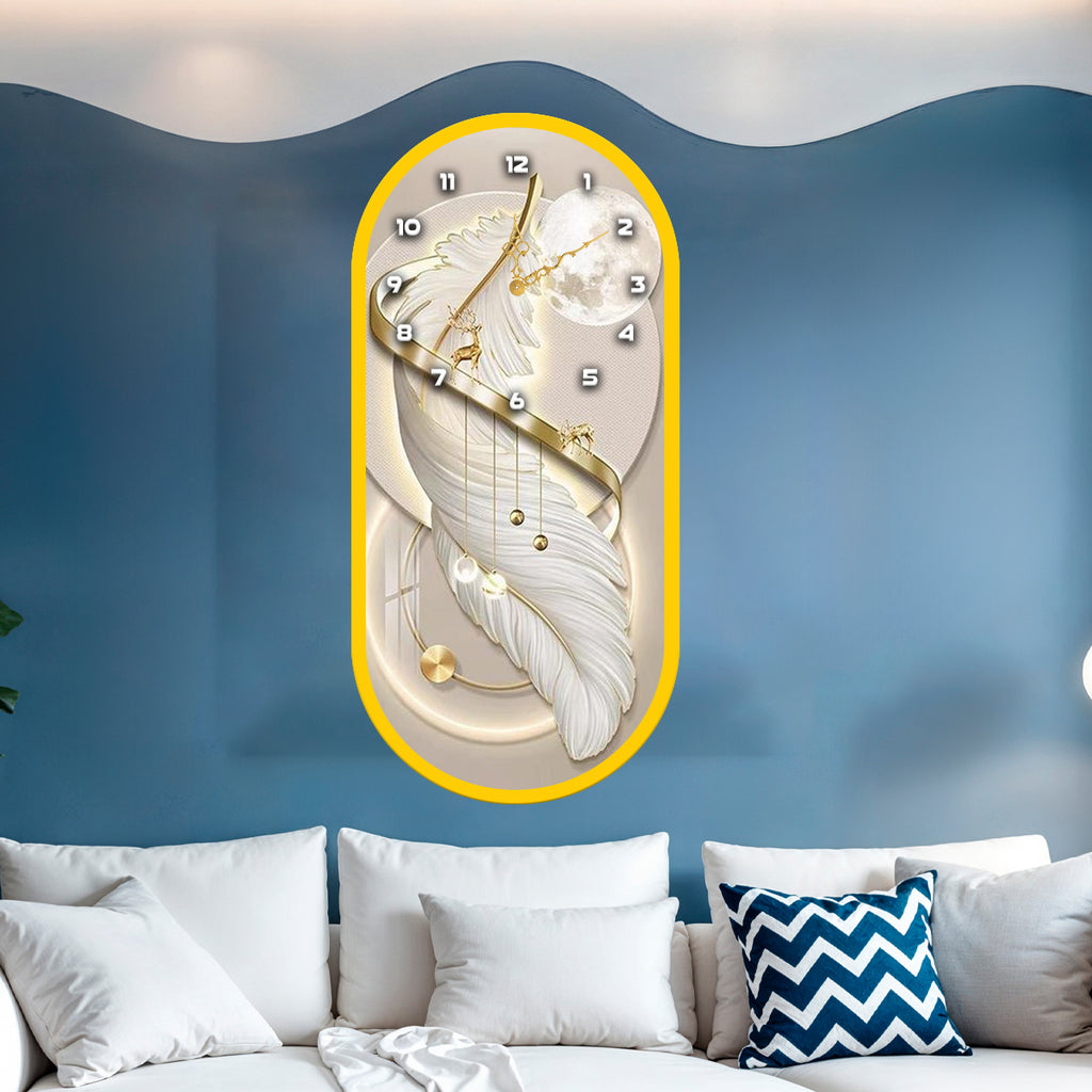 Decorative acrylic wall clock for luxury dining and living rooms
