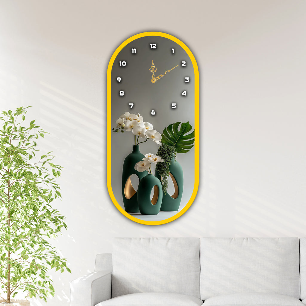 Decorative acrylic wall clock for luxury dining and living rooms