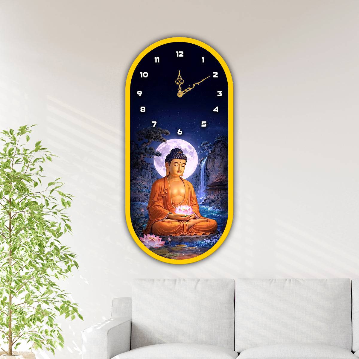 Decorative acrylic wall clock for luxury dining and living rooms