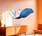 Premium Feather Wall Clock- GD-504