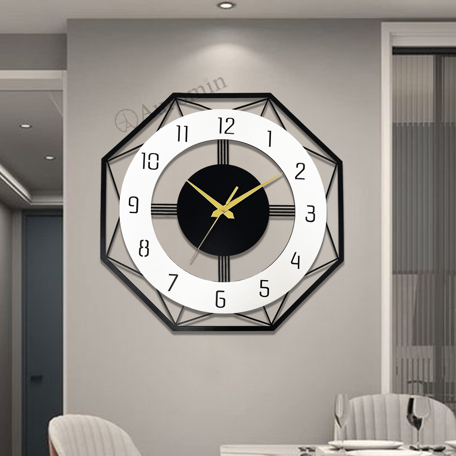Antique Hexagon Stylish Acrylic Wall Clock