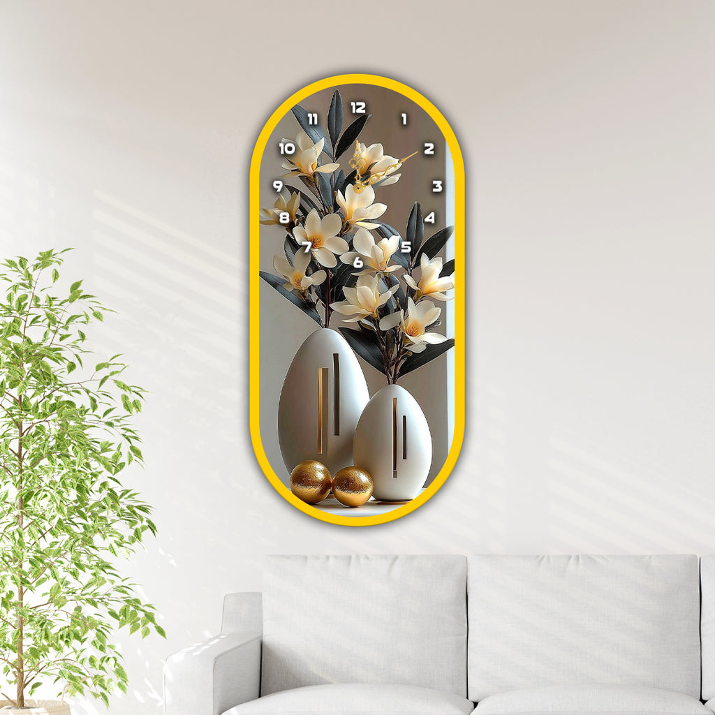 Decorative acrylic wall clock for luxury dining and living rooms