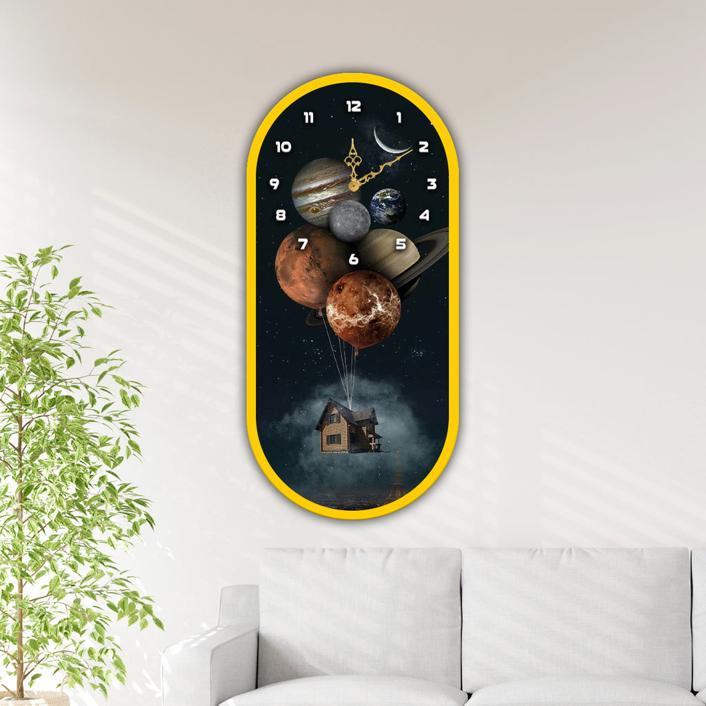Decorative acrylic wall clock for luxury dining and living rooms