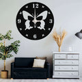 Wall Decor Butterfly Acrylic Clock
