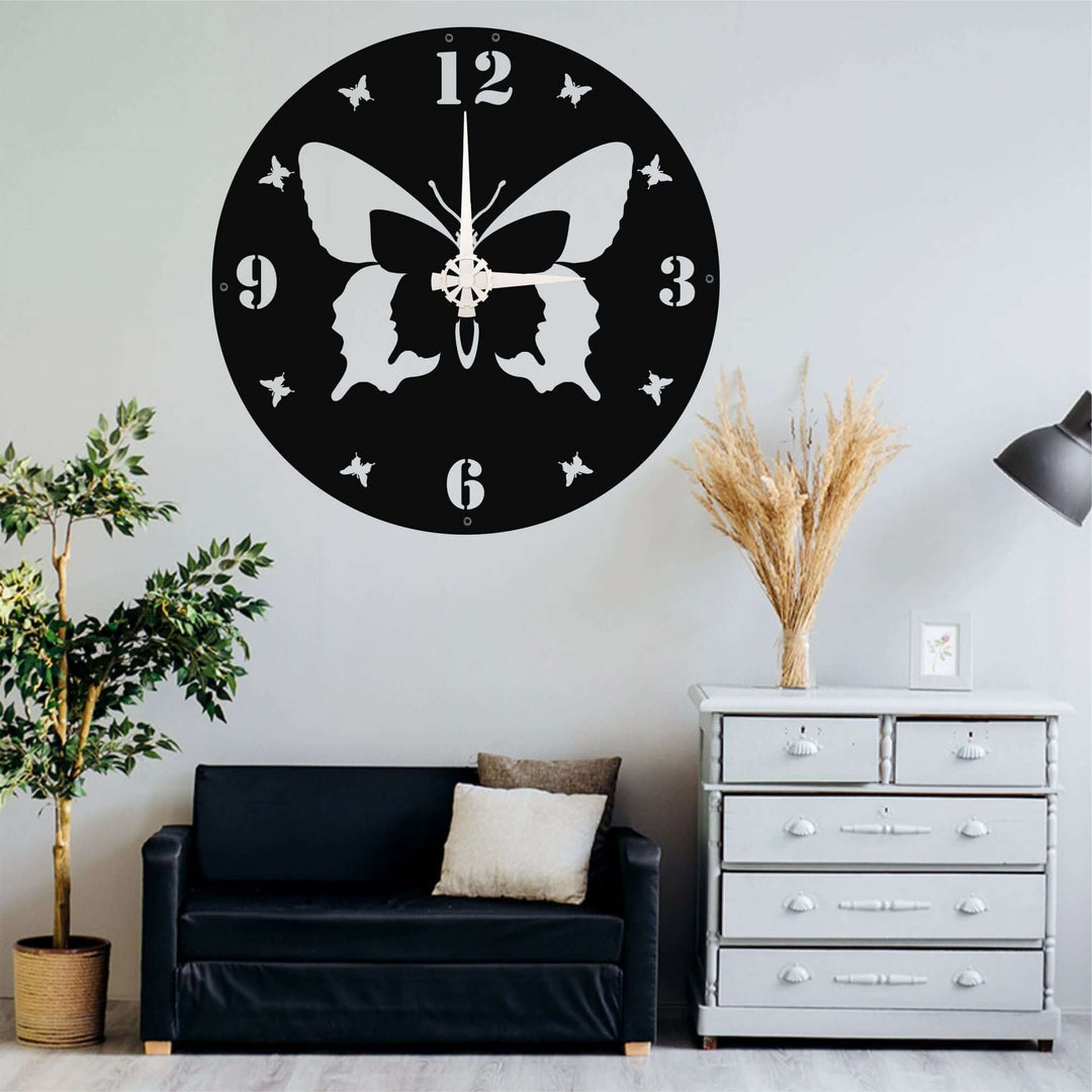 Wall Decor Butterfly Acrylic Clock