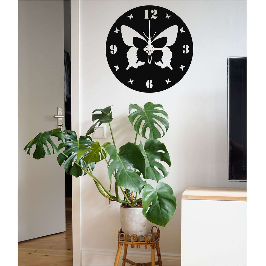 Wall Decor Butterfly Acrylic Clock