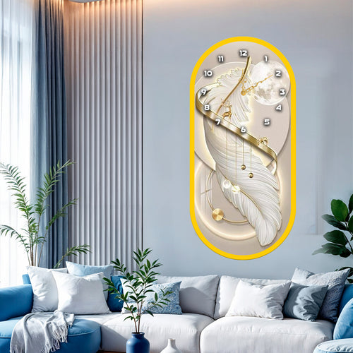 Decorative acrylic wall clock for luxury dining and living rooms