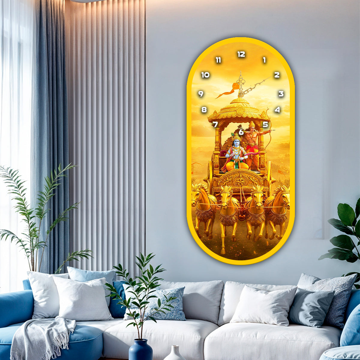Decorative acrylic wall clock for luxury dining and living rooms
