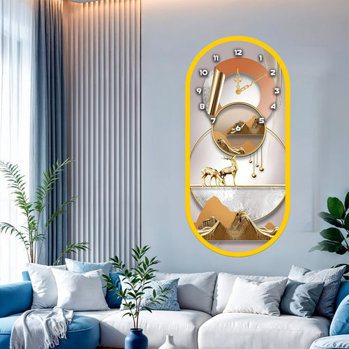 Decorative acrylic wall clock for luxury dining and living rooms