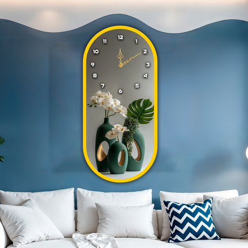 Decorative acrylic wall clock for luxury dining and living rooms