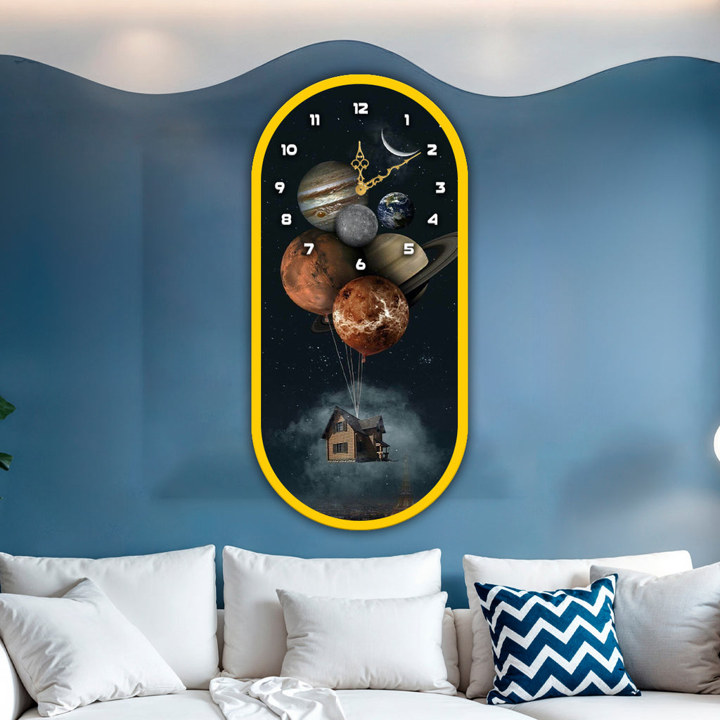 Decorative acrylic wall clock for luxury dining and living rooms