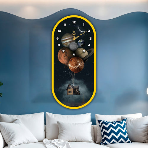 Decorative acrylic wall clock for luxury dining and living rooms