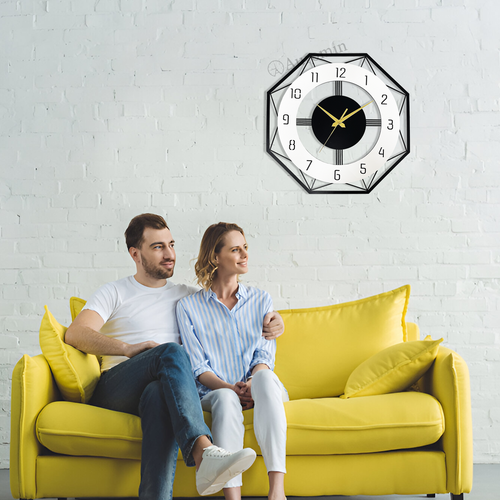 Antique Hexagon Stylish Acrylic Wall Clock