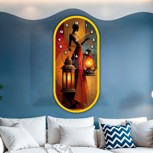 Decorative acrylic wall clock for luxury dining and living rooms