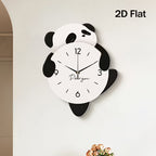 cartoon adorable panda Acrylic Wall Clock