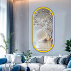 Decorative acrylic wall clock for luxury dining and living rooms