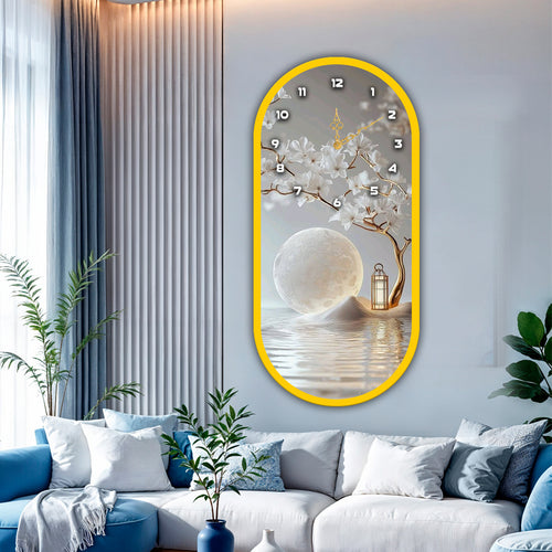 Decorative acrylic wall clock for luxury dining and living rooms