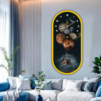 Decorative acrylic wall clock for luxury dining and living rooms