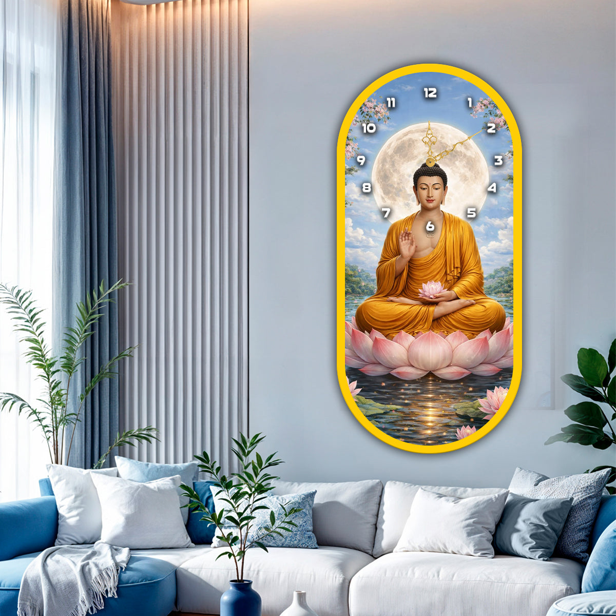 Decorative acrylic wall clock for luxury dining and living rooms
