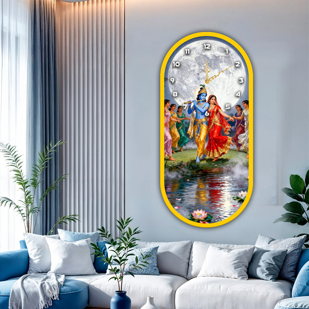 Decorative acrylic wall clock for luxury dining and living rooms