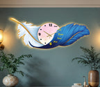 Premium Feather Wall Clock- GD-504