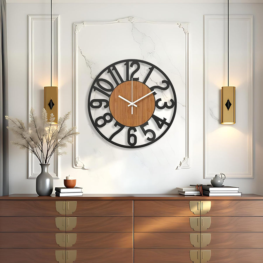 Designer Number Acrylic/Wooden Wall clock