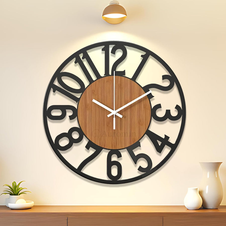Designer Number Acrylic/Wooden Wall clock