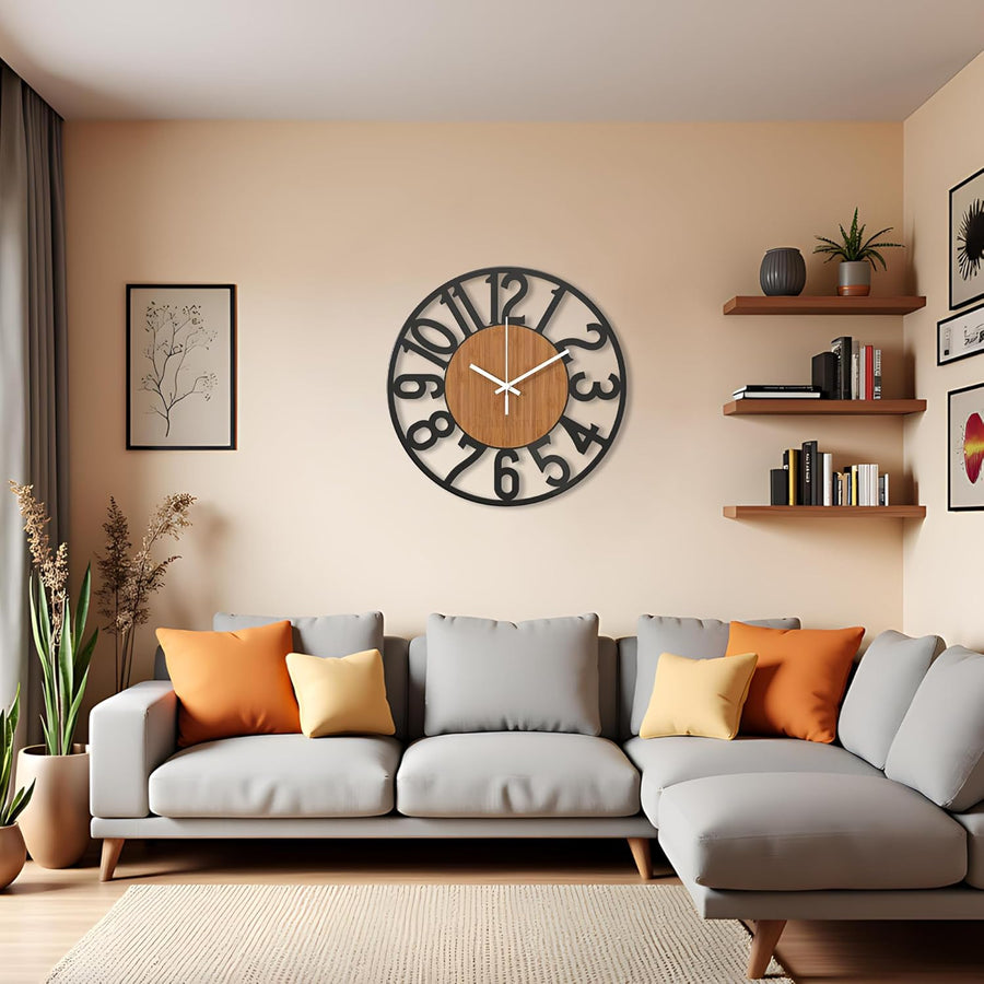 Designer Number Acrylic/Wooden Wall clock