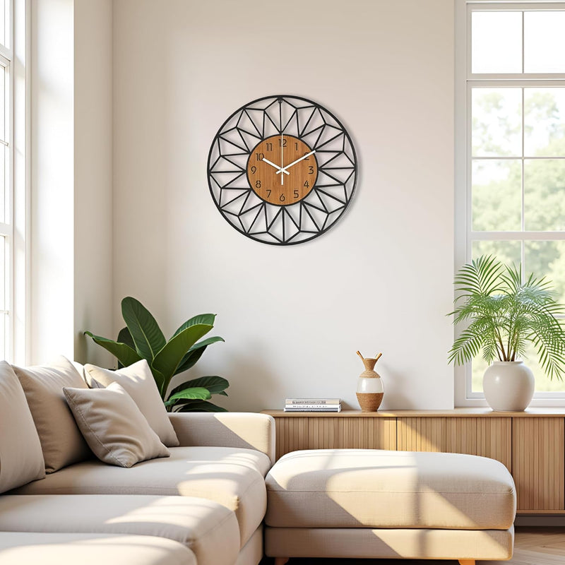 Designer Number Acrylic/Wooden Wall clock