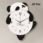 cartoon adorable panda Acrylic Wall Clock