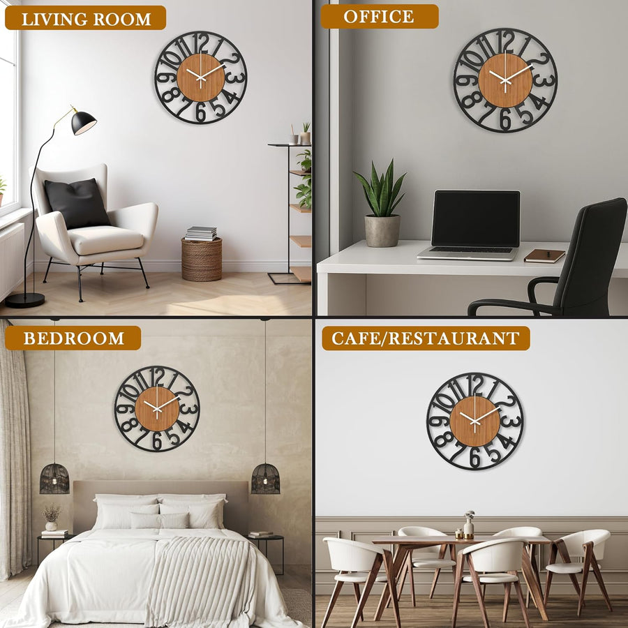 Designer Number Acrylic/Wooden Wall clock