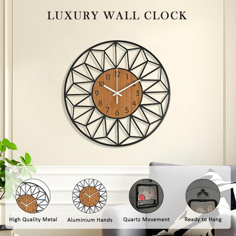 Designer Number Acrylic/Wooden Wall clock
