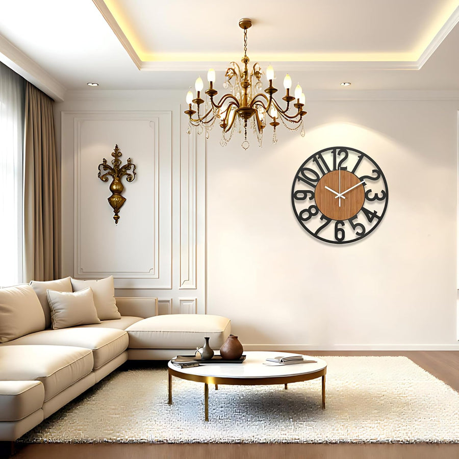 Designer Number Acrylic/Wooden Wall clock