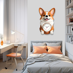 Unleash the Cuteness with the Adorable Puppy Cartoon Acrylic Wall Clock