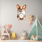 Unleash the Cuteness with the Adorable Puppy Cartoon Acrylic Wall Clock