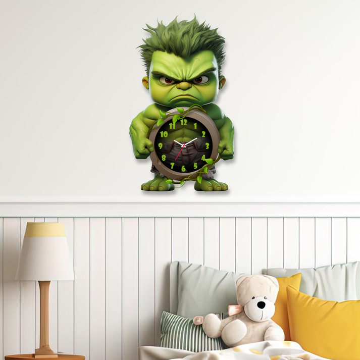 Superhero Theme Wall Clock for Kids Room - Premium Quality