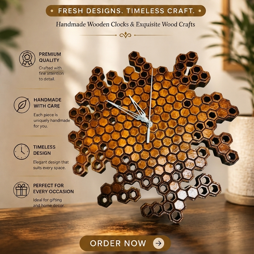 Modern Wooden Wall Clock