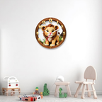 Unleash Your Child's Inner Roar with the Lion Cartoon Acrylic Wall Clock