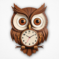Unleash the Cuteness with the Owl Cartoon Acrylic Wall Clock for Rooms