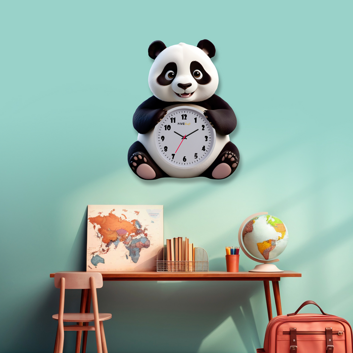 Unleash the Cuteness with the Stylish Panda Cartoon Acrylic Wall Clock