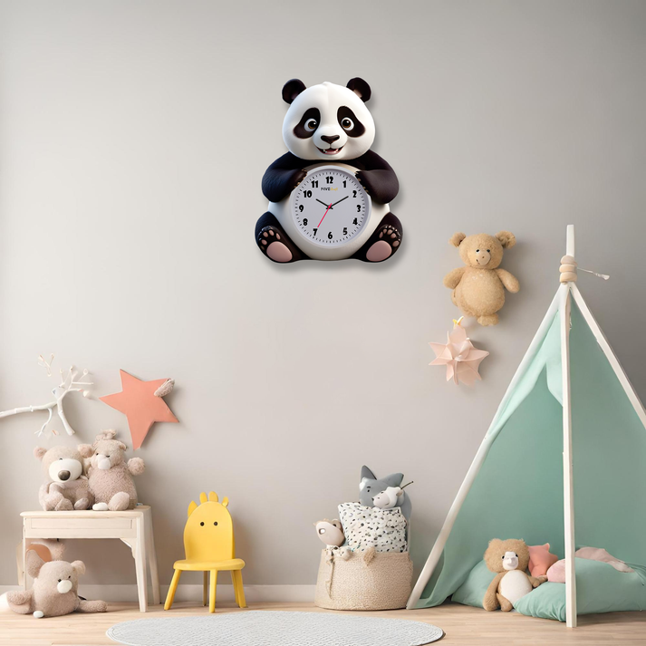 Unleash the Cuteness with the Stylish Panda Cartoon Acrylic Wall Clock
