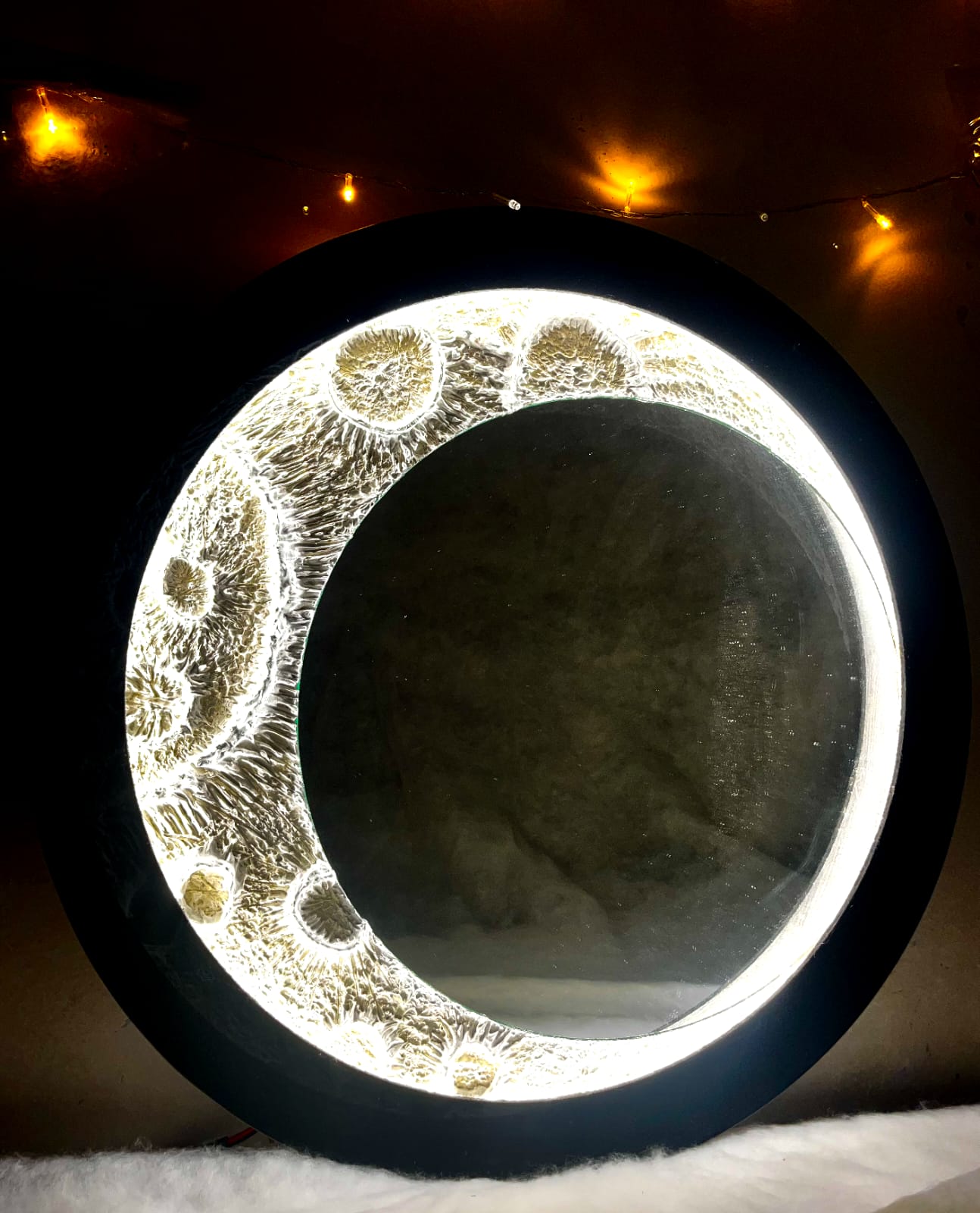 3D Moon Light 2x2 Feet Wall Art Decor