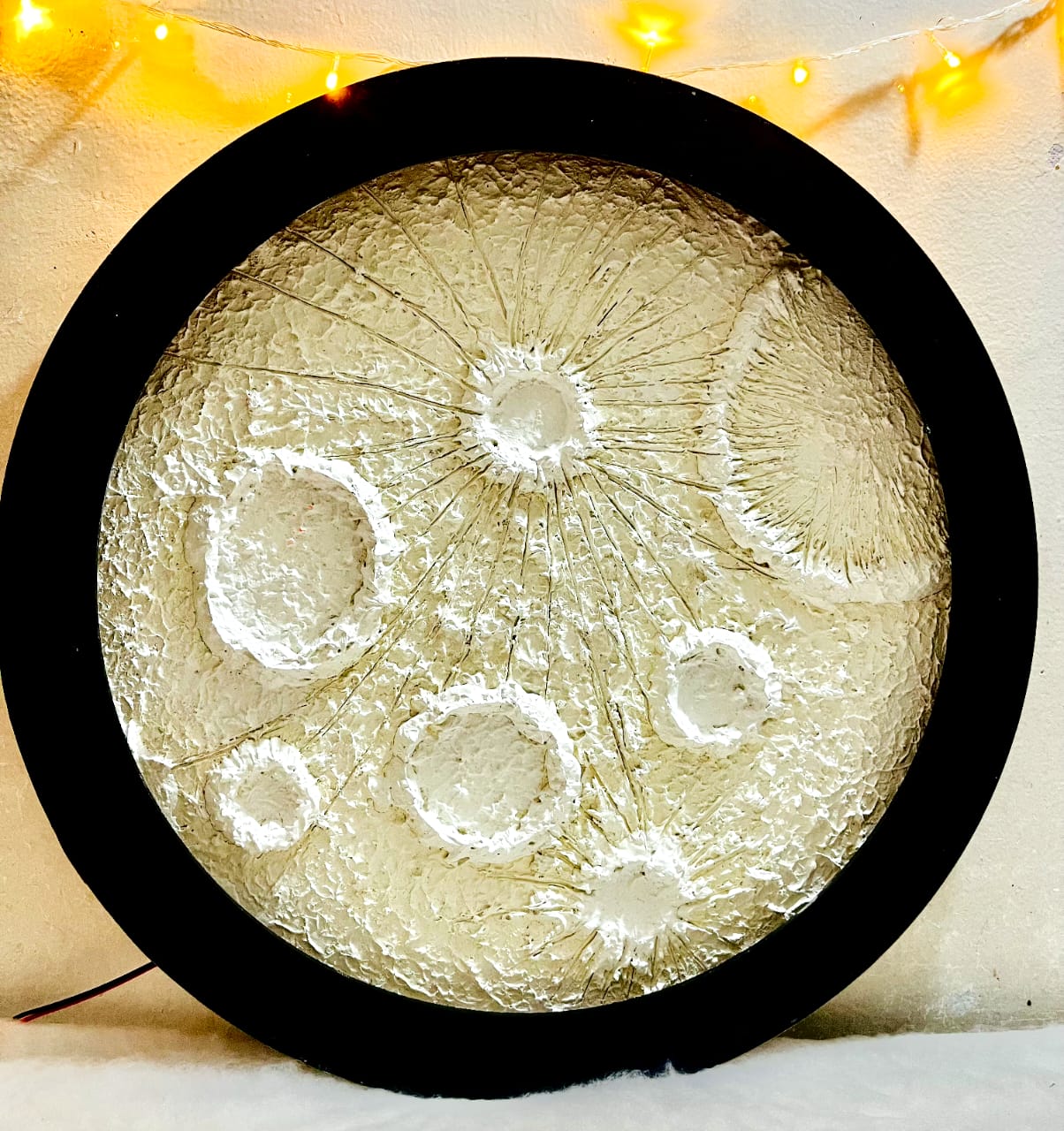 3D Moon Light 2x2 Feet Wall Art Decor