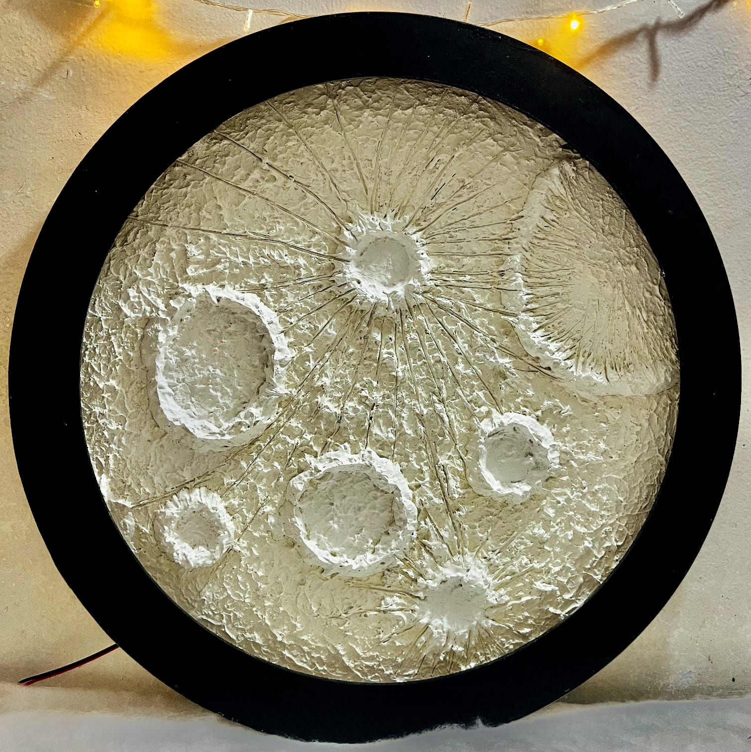 3D Moon Light 2x2 Feet Wall Art Decor