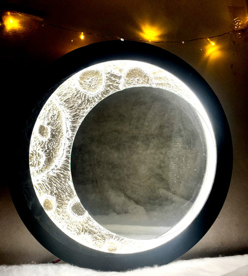 3D Moon Light 2x2 Feet Wall Art Decor