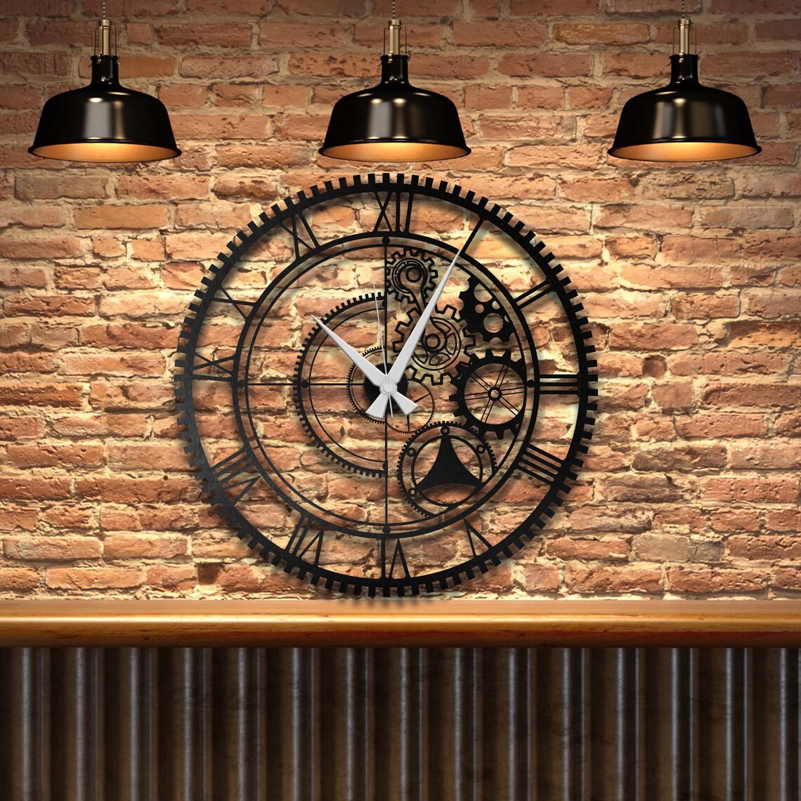 Oversized Gear Wheel  Acrylic Wall Clock