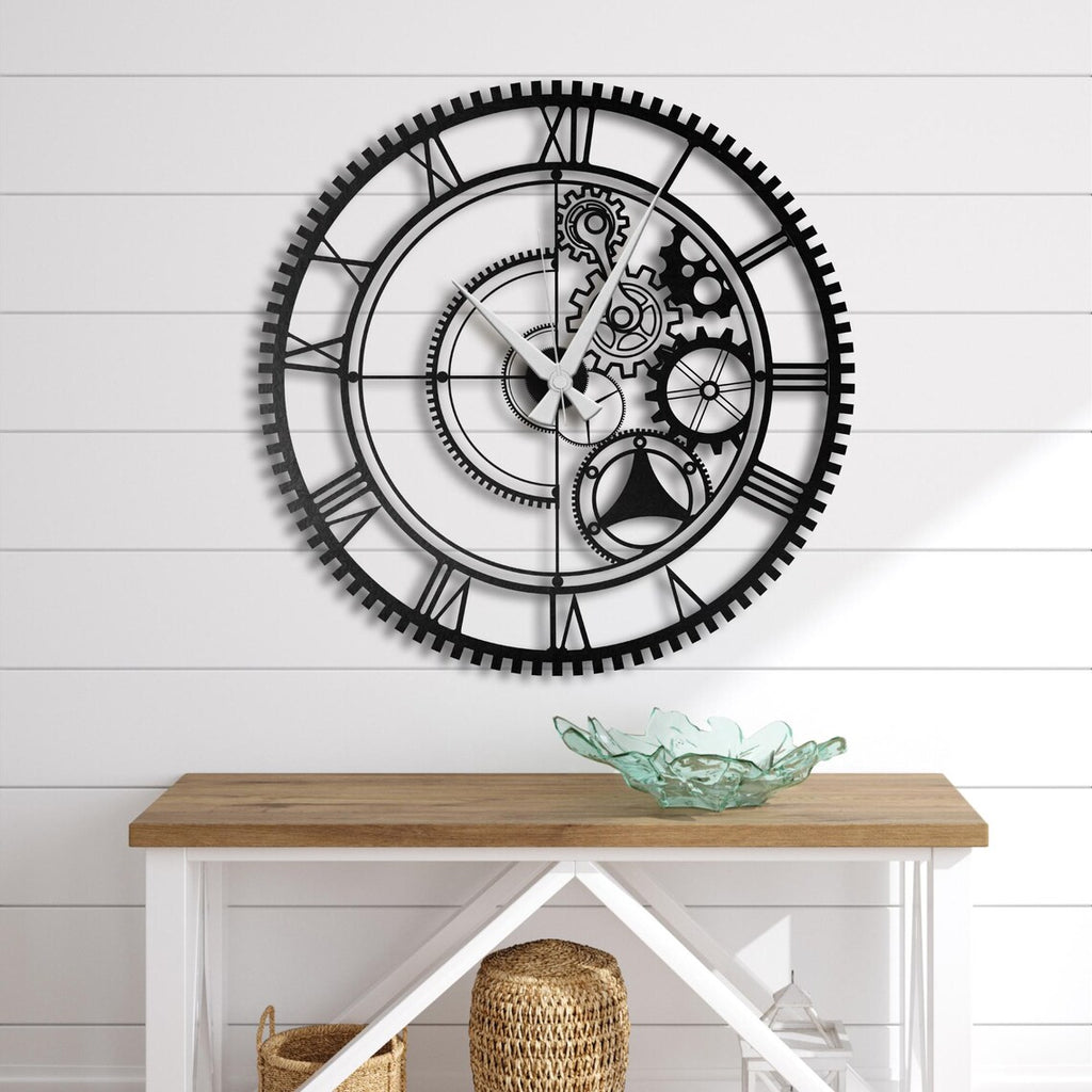 Oversized Gear Wheel  Acrylic Wall Clock